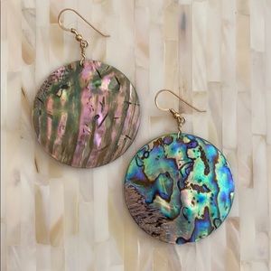 Shell statement earrings. Never worn!